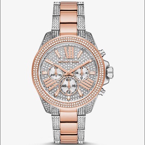 Michael Kors Accessories - Michael Kors Wren Pavé Two-Tone Watch MK6707